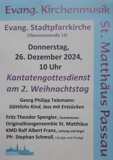 Kantatengottesdienst am 2. Weihnachtstag