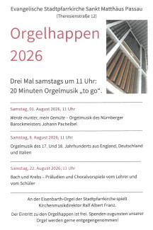 Programm der Orgelhappen 2026